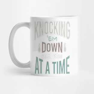 Bowling Phrase Knocking 'em Down Mug